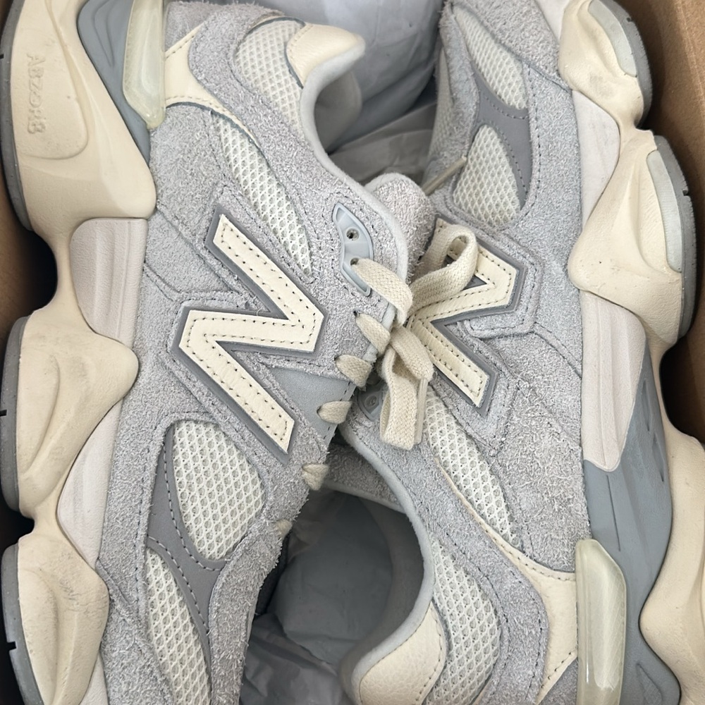 New Balance Gray and Cream Sneakers